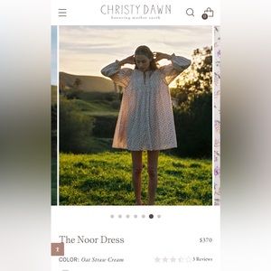 BNWT Christy Dawn Noor Dress, oat straw cream